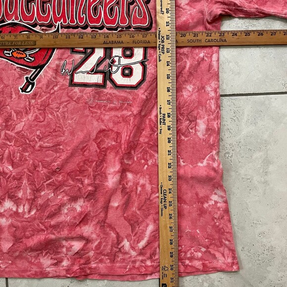 All Sport VTG Thrashed Tampa Bay Buccaneers #28 Tie Dye T-Shirt Size XL - Picture 9 of 11